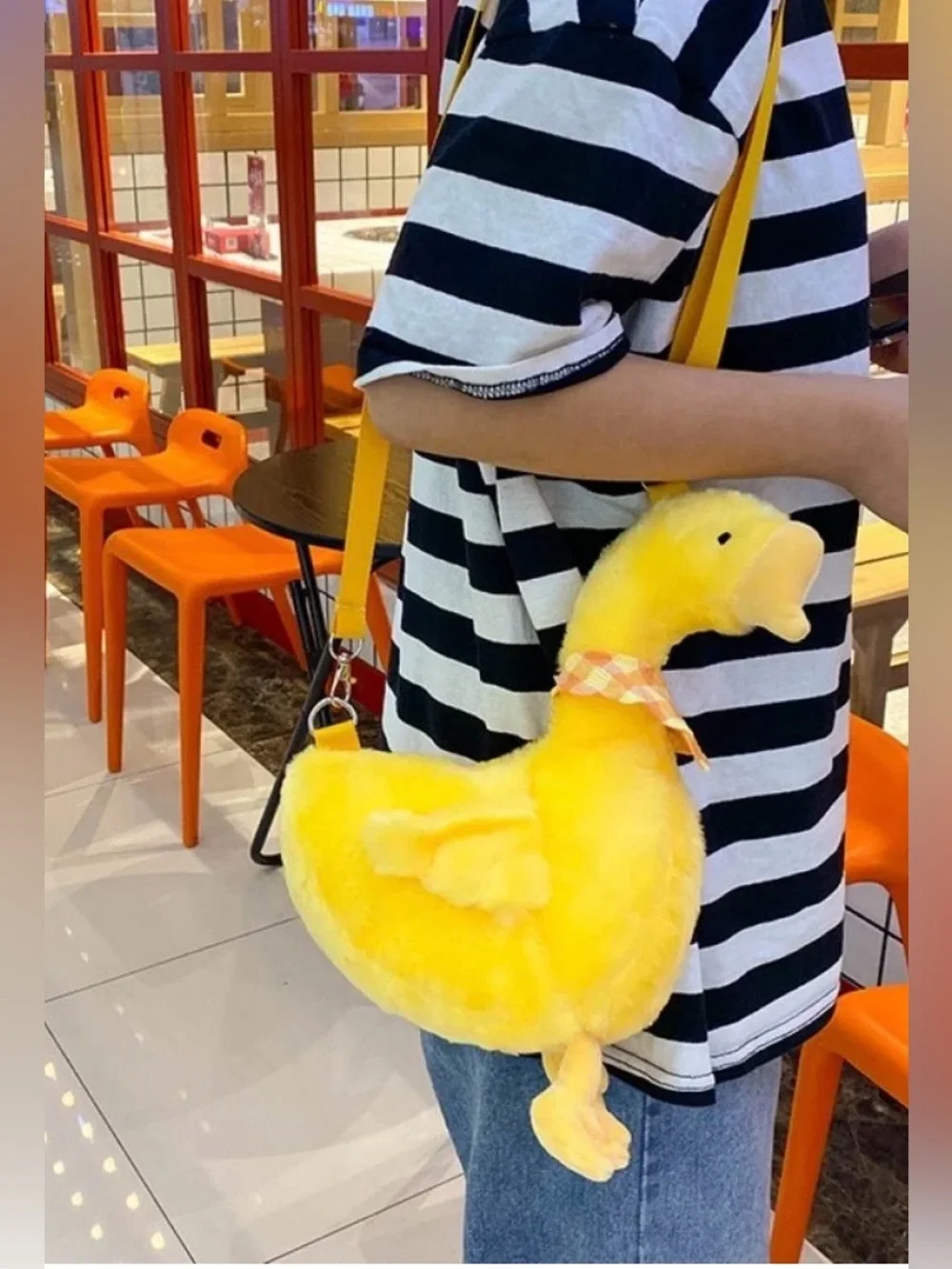 NWT Yellow Plush Duck Crossbody Novelty Bag Purse